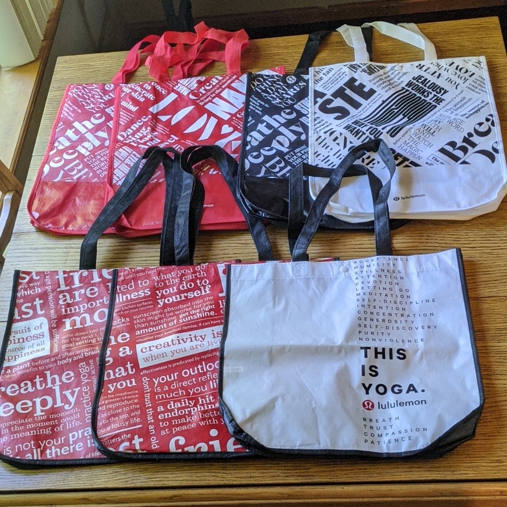 7 for $10 Lululemon Reusable Shopping Bags Lot